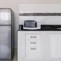 fridge in the kitchen