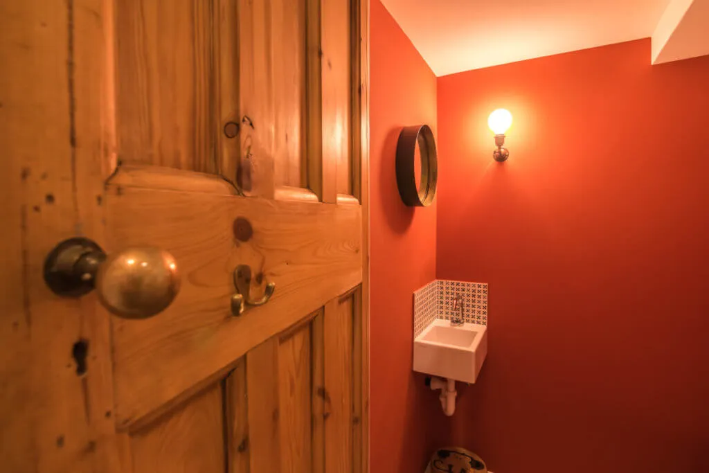 wooden internal door with knob