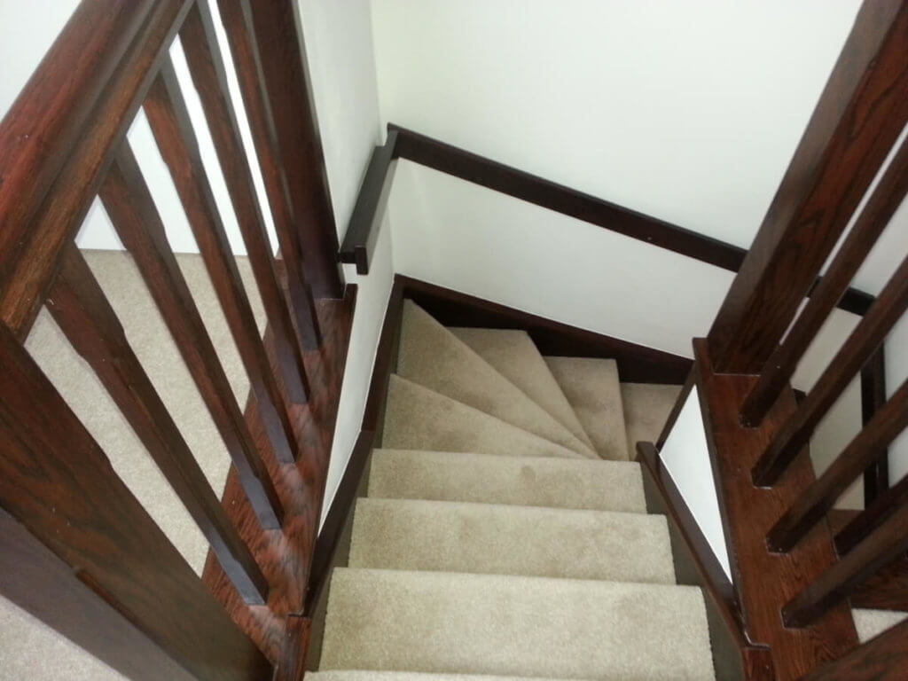 dark wooden bespoke staircase