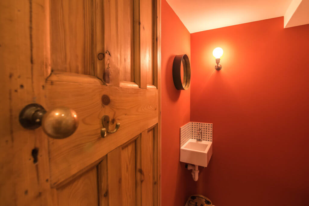 wooden internal door with knob